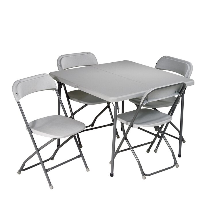 36 Square Portable Folding Table with 4 Chairs